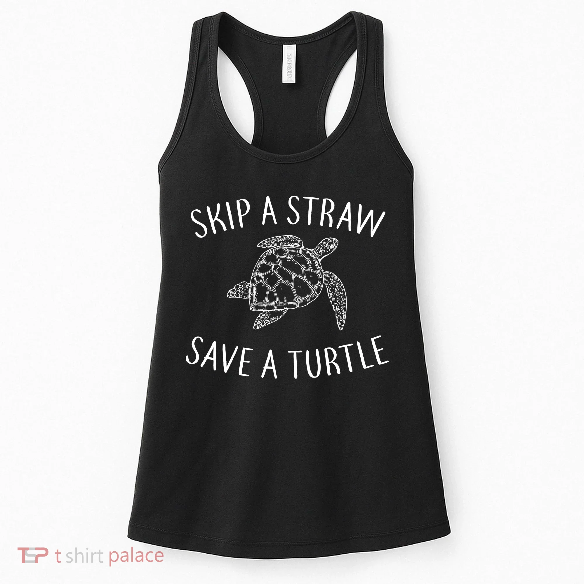 Skip a Straw Save a Turtle Women's Tank Top