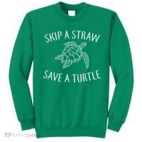 Skip A Straw Save A Turtle Sweatshirt thumb 0