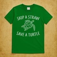 Skip a Straw Save a Turtle T-Shirt thumb 5