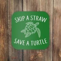 Skip a Straw Save a Turtle Coaster thumb 0