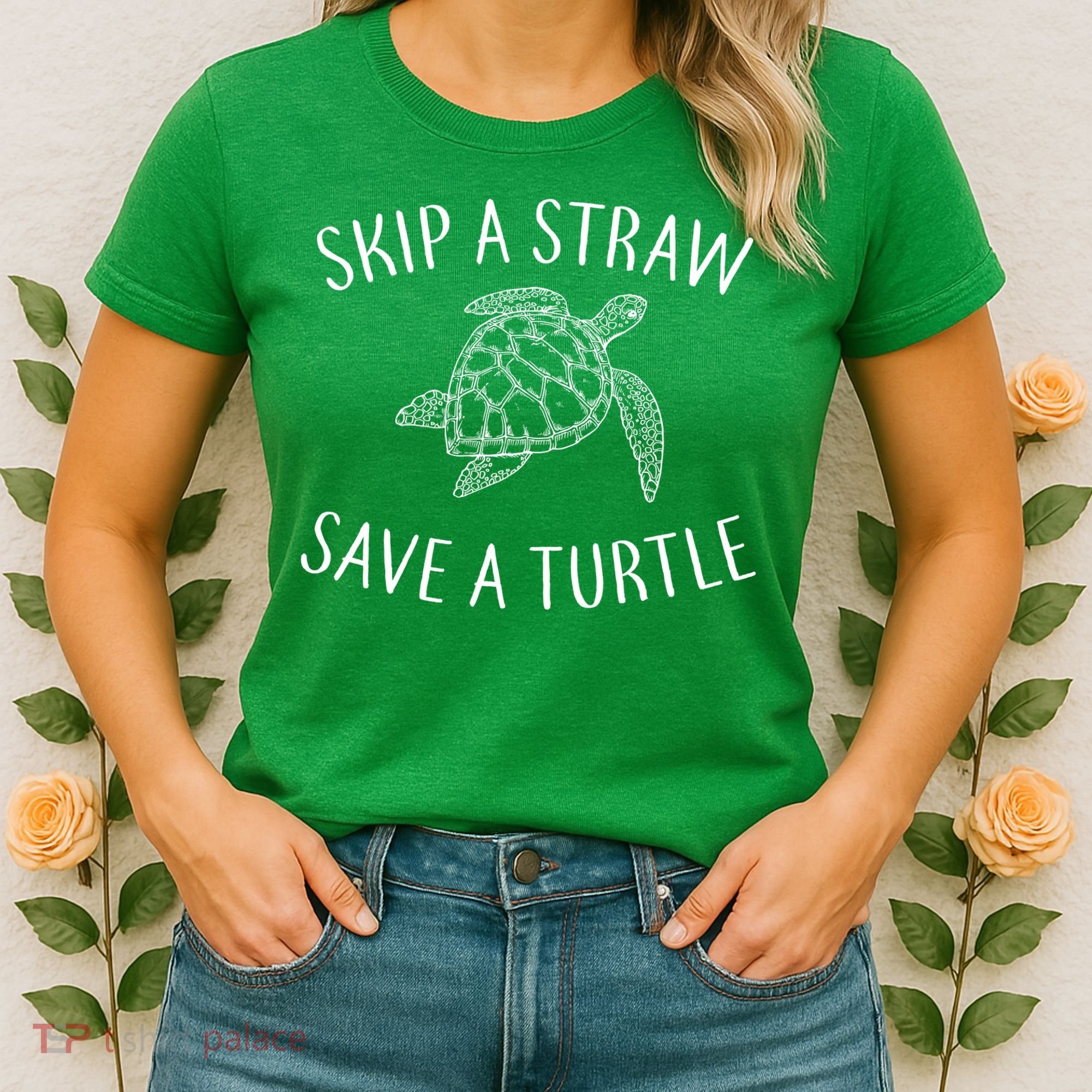 Skip A Straw Save A Turtle Women's T-Shirt