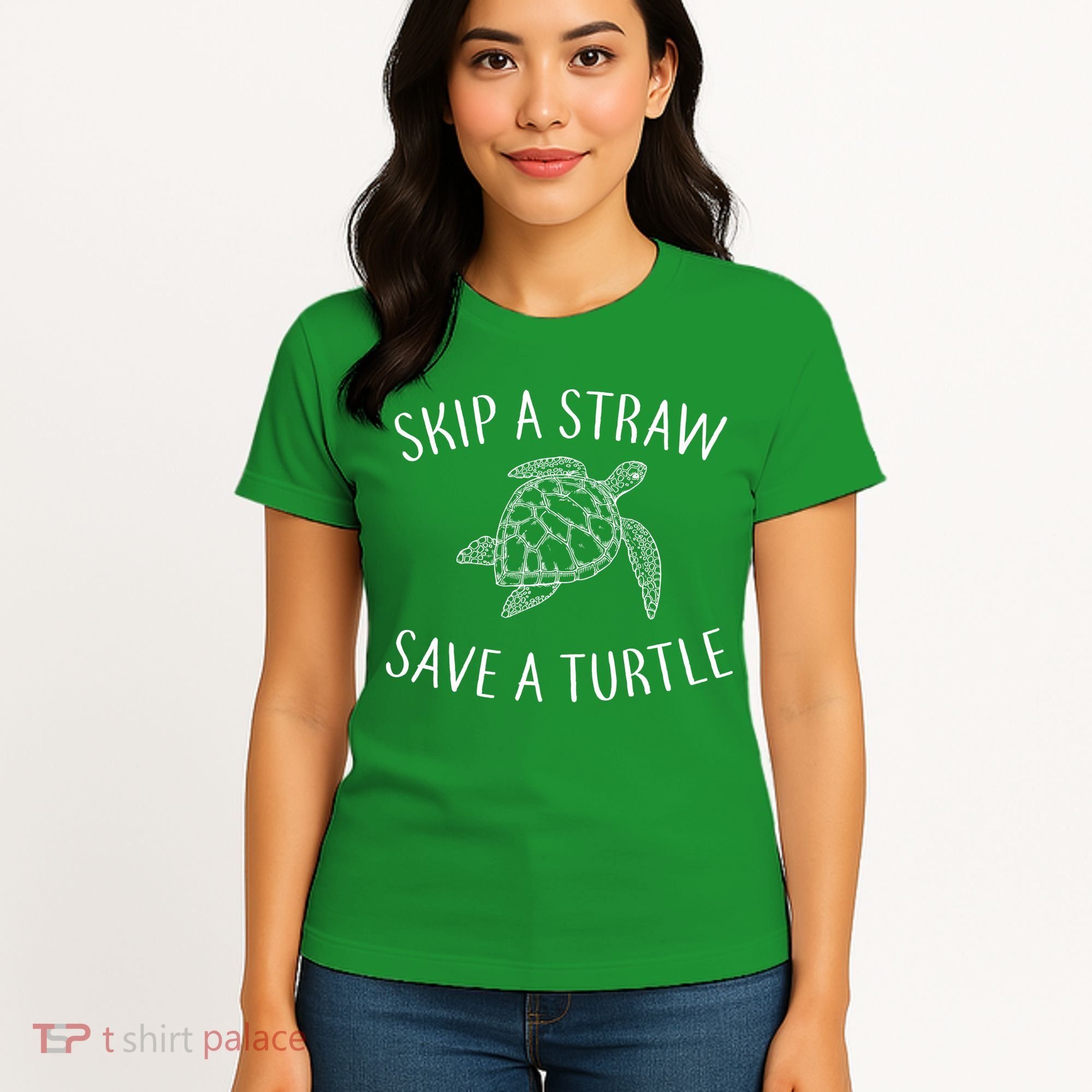 Skip A Straw Save A Turtle Women's T-Shirt