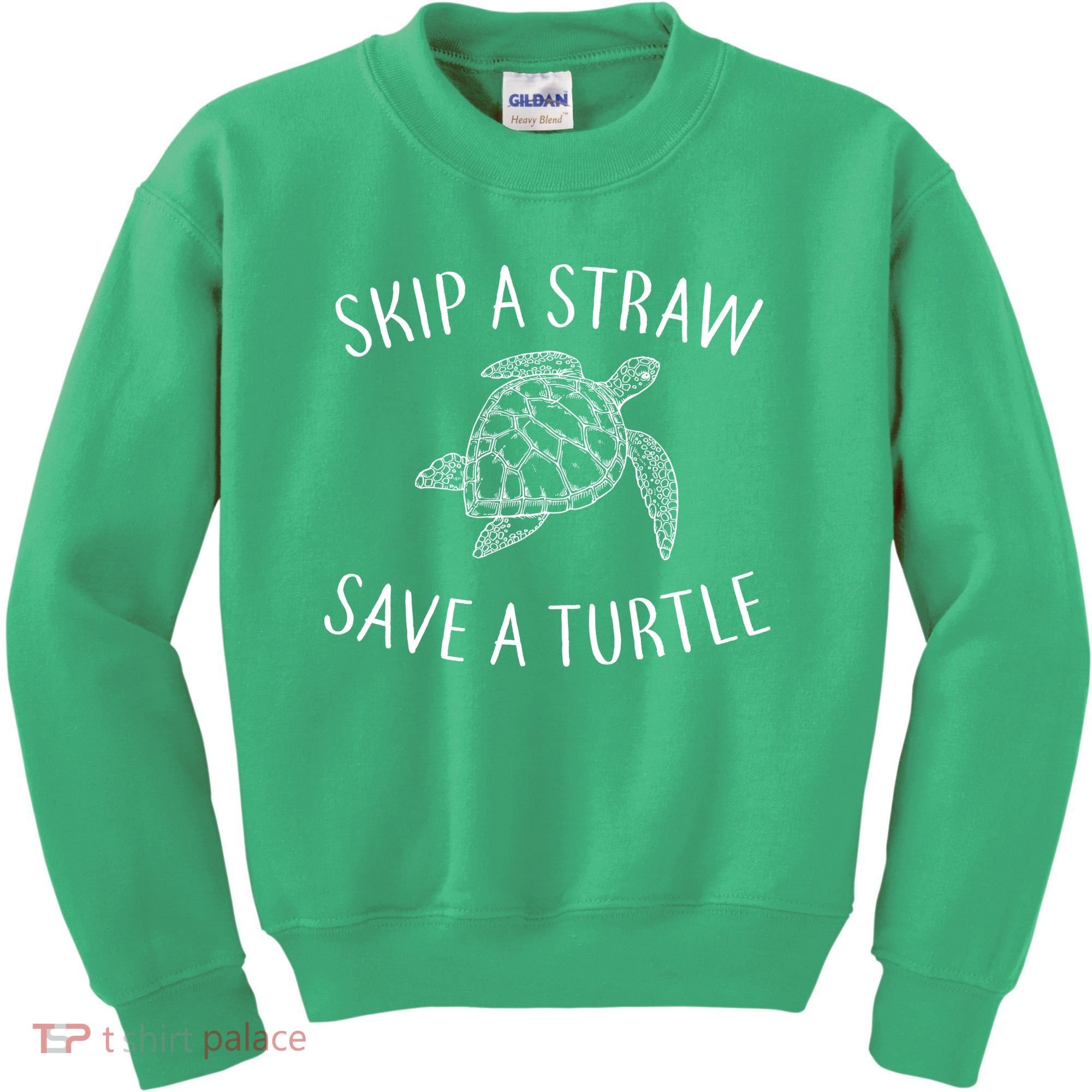 Skip a Straw Save a Turtle Kids Sweatshirt