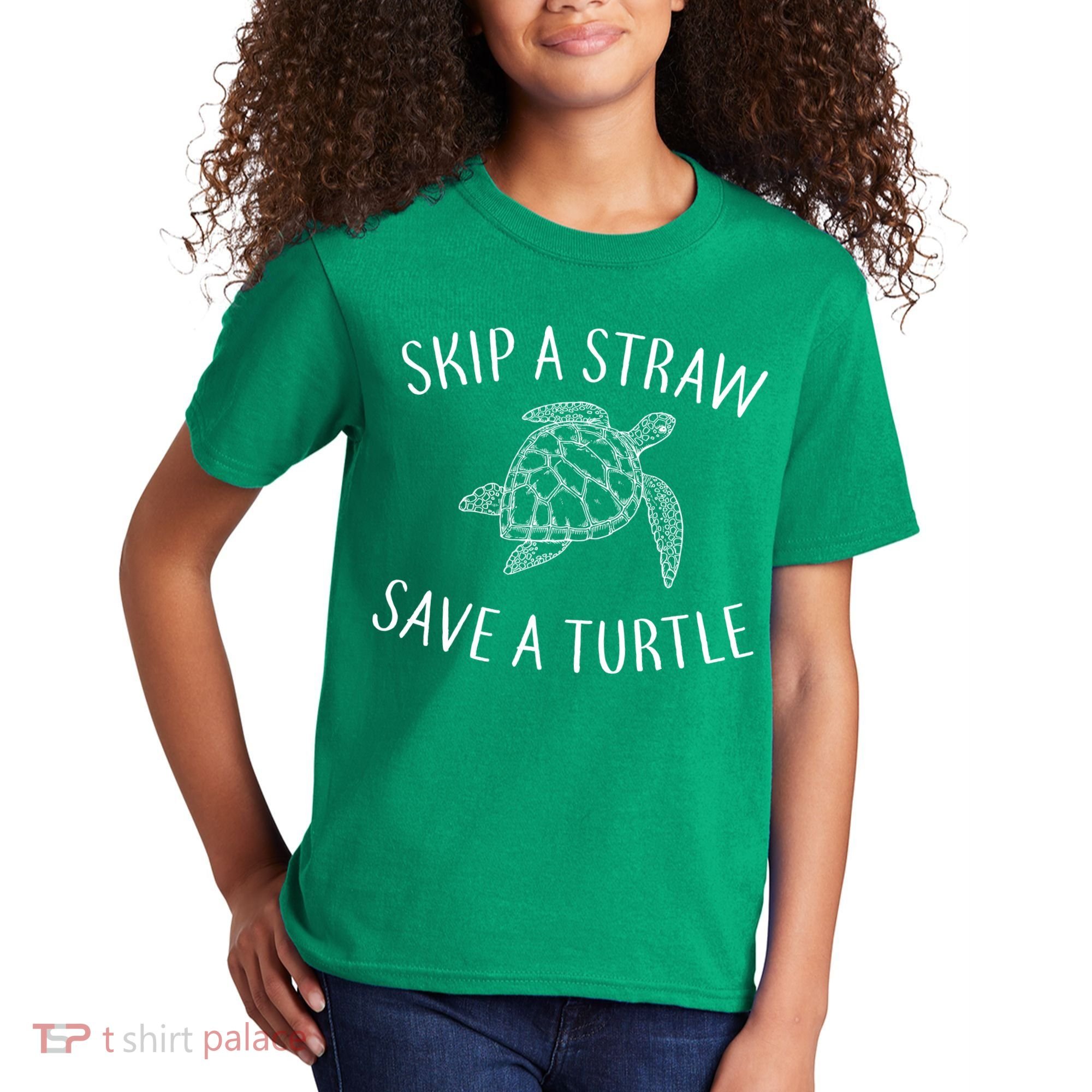 Skip A Straw Save A Turtle Kids T-Shirt