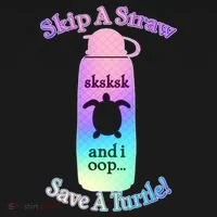 Skip A Straw Save A Turtle Sksksks Doggie Tank thumb 4