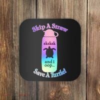 Skip A Straw Save A Turtle Sksksks Coaster thumb 0