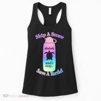 Skip A Straw Save A Turtle Sksksks Women's Tank Top thumb 0