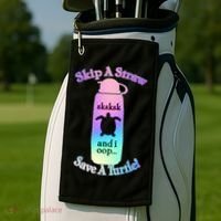 Skip A Straw Save A Turtle Sksksks Golf Towel thumb 2