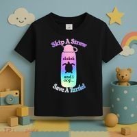 Skip A Straw Save A Turtle Sksksks Toddler T-Shirt thumb 3