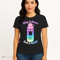 Skip A Straw Save A Turtle Sksksks Women's T-Shirt thumb 4