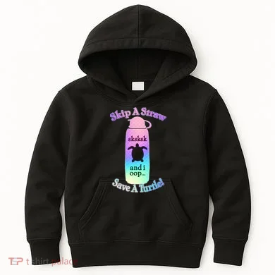 Skip A Straw Save A Turtle Sksksks Kids Hoodie