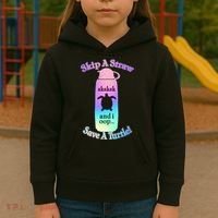 Skip A Straw Save A Turtle Sksksks Kids Hoodie thumb 3