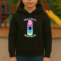 Skip A Straw Save A Turtle Sksksks Kids Hoodie thumb 3
