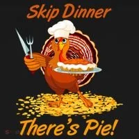 Skip Dinner There's Pie Turkey Thanksgiving Bucket Hat thumb 4