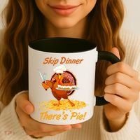 Skip Dinner There's Pie Turkey Thanksgiving Coffee Mug thumb 3