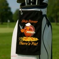 Skip Dinner There's Pie Turkey Thanksgiving Golf Towel thumb 2