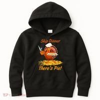 Skip Dinner There's Pie Turkey Thanksgiving Kids Hoodie thumb 0