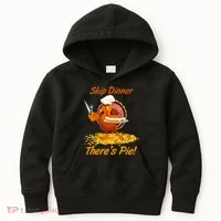 Skip Dinner There's Pie Turkey Thanksgiving Kids Hoodie thumb 0