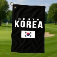 South Korea Korean Flag Gift Souvenir Golf Towel thumb 1
