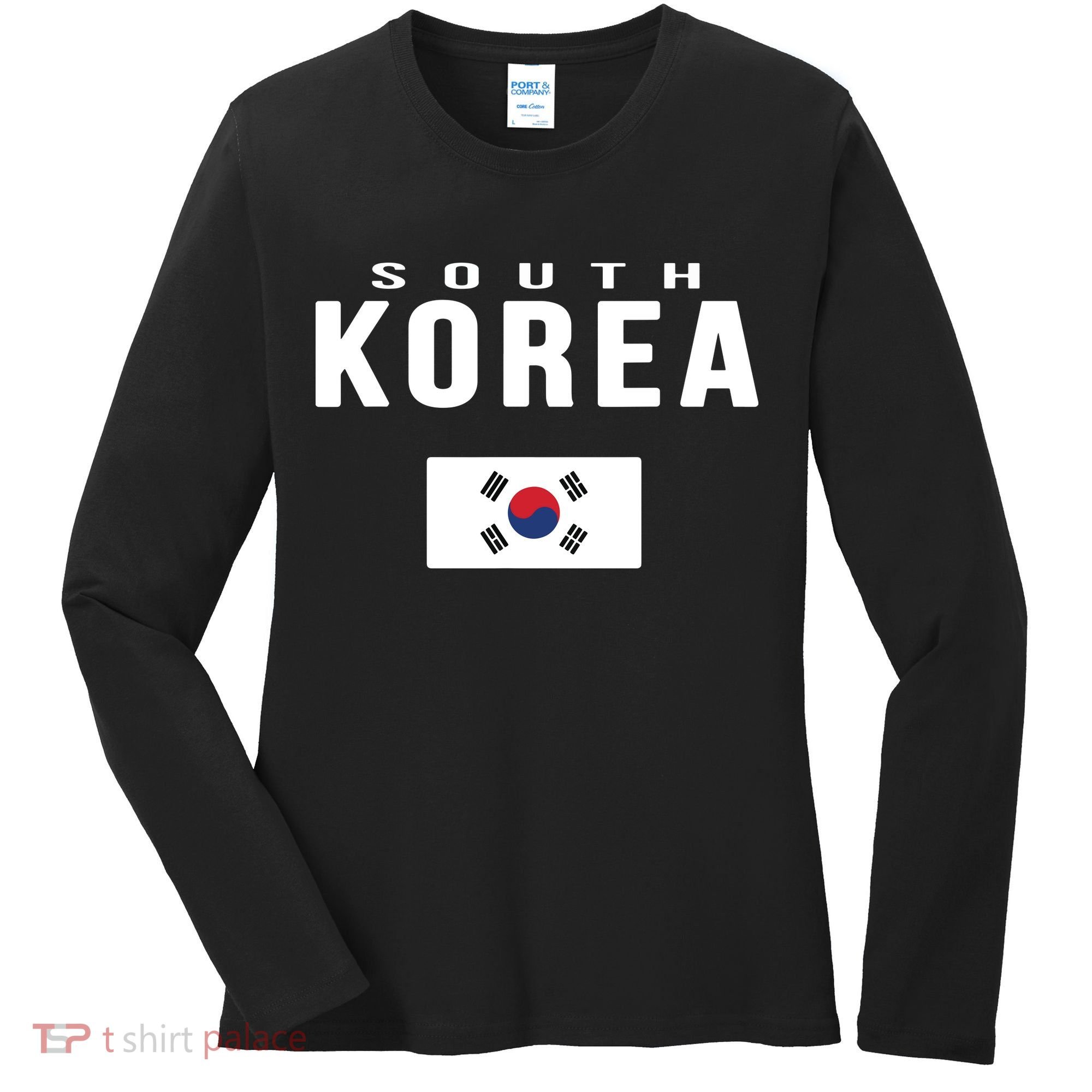 South Korea Korean Flag Gift Souvenir Women's Long Sleeve Shirt