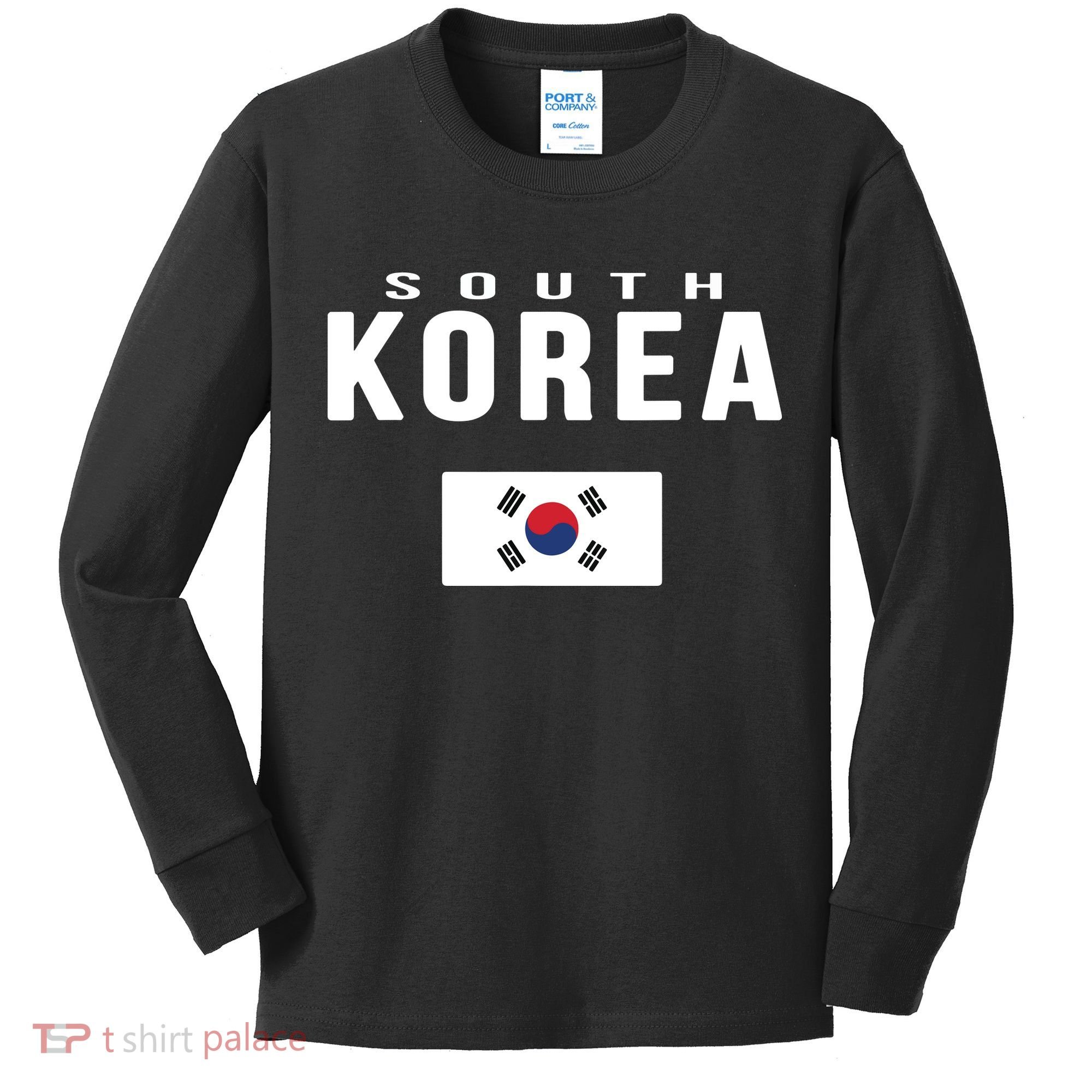 South Korea Korean Flag Gift Souvenir Kids Long Sleeve Shirt