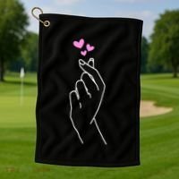 Saranghae Korean Kdrama Lovers Golf Towel thumb 1