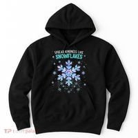 Spread Kindness Like Snowflakes Christmas Teacher Unity Day Hoodie thumb 0