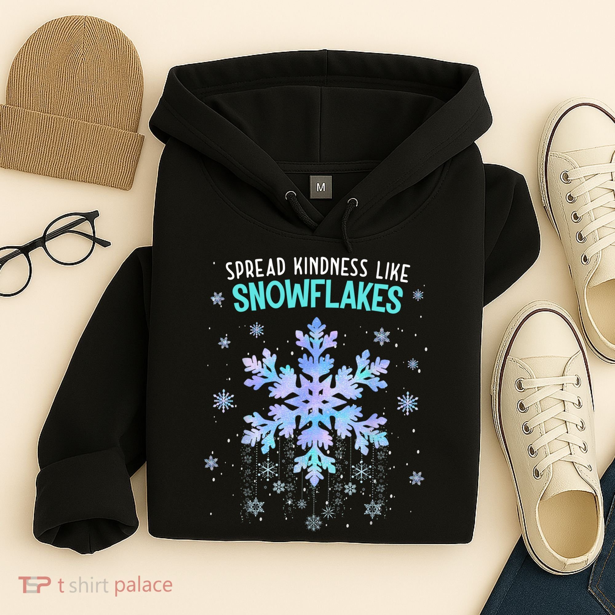 Spread Kindness Like Snowflakes Christmas Teacher Unity Day Hoodie