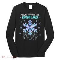 Spread Kindness Like Snowflakes Christmas Teacher Unity Day Long Sleeve Shirt thumb 0