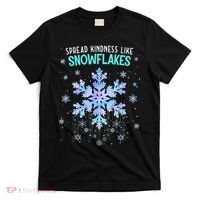 Spread Kindness Like Snowflakes Christmas Teacher Unity Day T-Shirt thumb 0