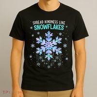 Spread Kindness Like Snowflakes Christmas Teacher Unity Day T-Shirt thumb 3