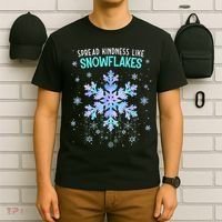 Spread Kindness Like Snowflakes Christmas Teacher Unity Day T-Shirt thumb 6
