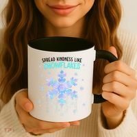 Spread Kindness Like Snowflakes Christmas Teacher Unity Day Coffee Mug thumb 3