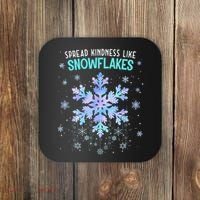 Spread Kindness Like Snowflakes Christmas Teacher Unity Day Coaster thumb 0