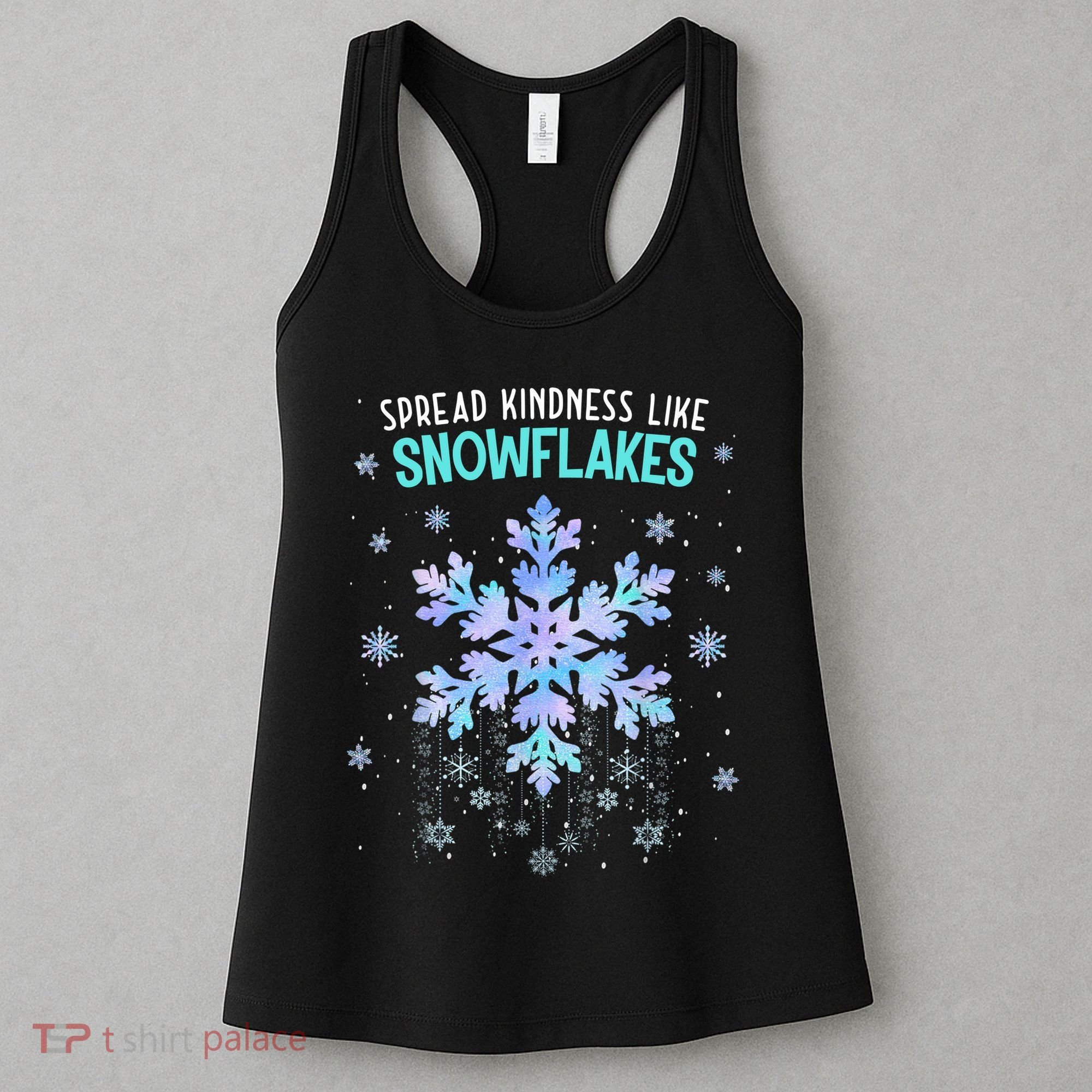 Spread Kindness Like Snowflakes Christmas Teacher Unity Day Women's Tank Top
