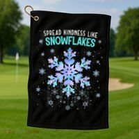 Spread Kindness Like Snowflakes Christmas Teacher Unity Day Golf Towel thumb 1