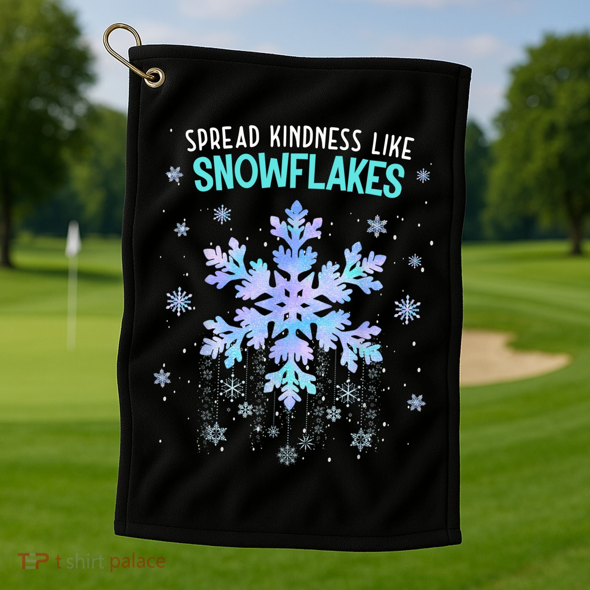 Spread Kindness Like Snowflakes Christmas Teacher Unity Day Golf Towel