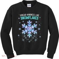 Spread Kindness Like Snowflakes Christmas Teacher Unity Day Kids Sweatshirt thumb 0