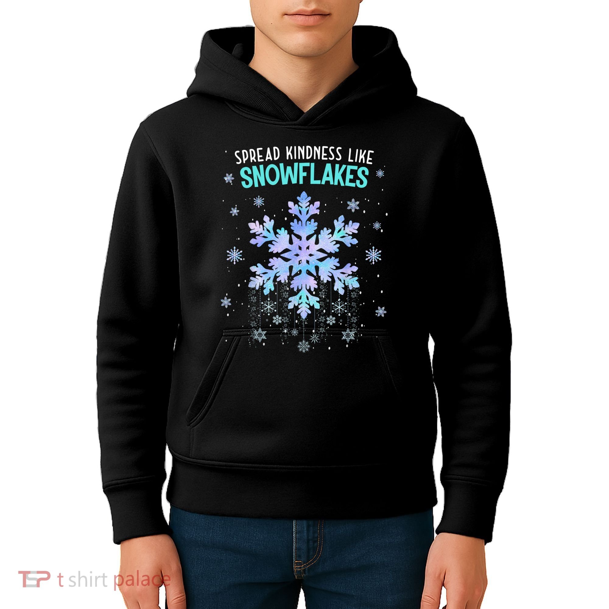 Spread Kindness Like Snowflakes Christmas Teacher Unity Day Kids Hoodie