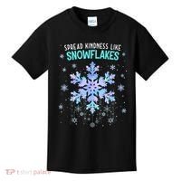 Spread Kindness Like Snowflakes Christmas Teacher Unity Day Kids T-Shirt thumb 0