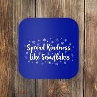 Spread Kindness Like Snowflakes Unspirational Positive Xmas Gift Coaster thumb 0