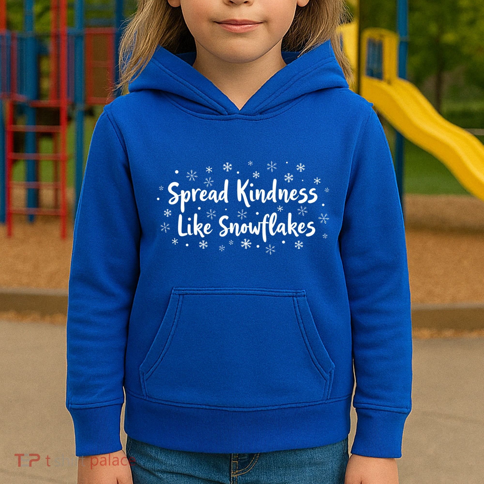 Spread Kindness Like Snowflakes Unspirational Positive Xmas Gift Kids Hoodie