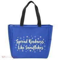 Spread Kindness Like Snowflakes Unspirational Positive Xmas Gift Tote Bag thumb 0