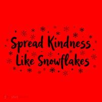 Spread Kindness Like Snowflakes Unspirational Positive Xmas Gift Santa Hat thumb 1