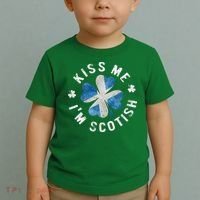 Scotland Kissing Me I'm Scottish Tee St Patrick's Day Toddler T-Shirt thumb 2