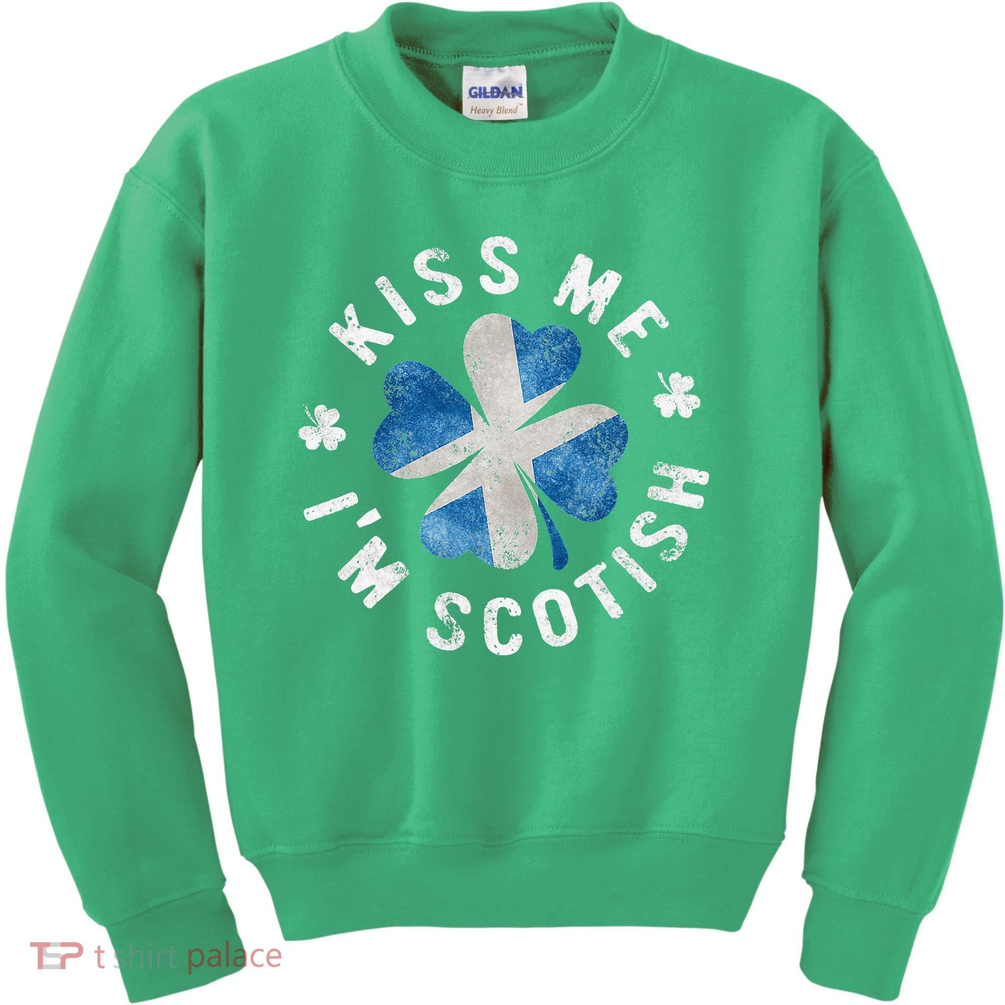Scotland Kissing Me I'm Scottish Tee St Patrick's Day Kids Sweatshirt