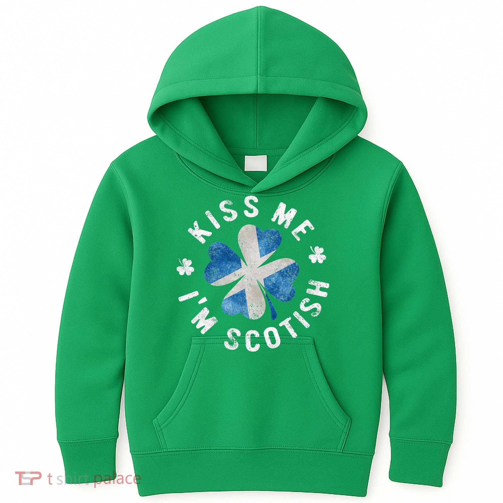Scotland Kissing Me I'm Scottish Tee St Patrick's Day Kids Hoodie
