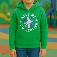 Scotland Kissing Me I'm Scottish Tee St Patrick's Day Kids Hoodie thumb 3