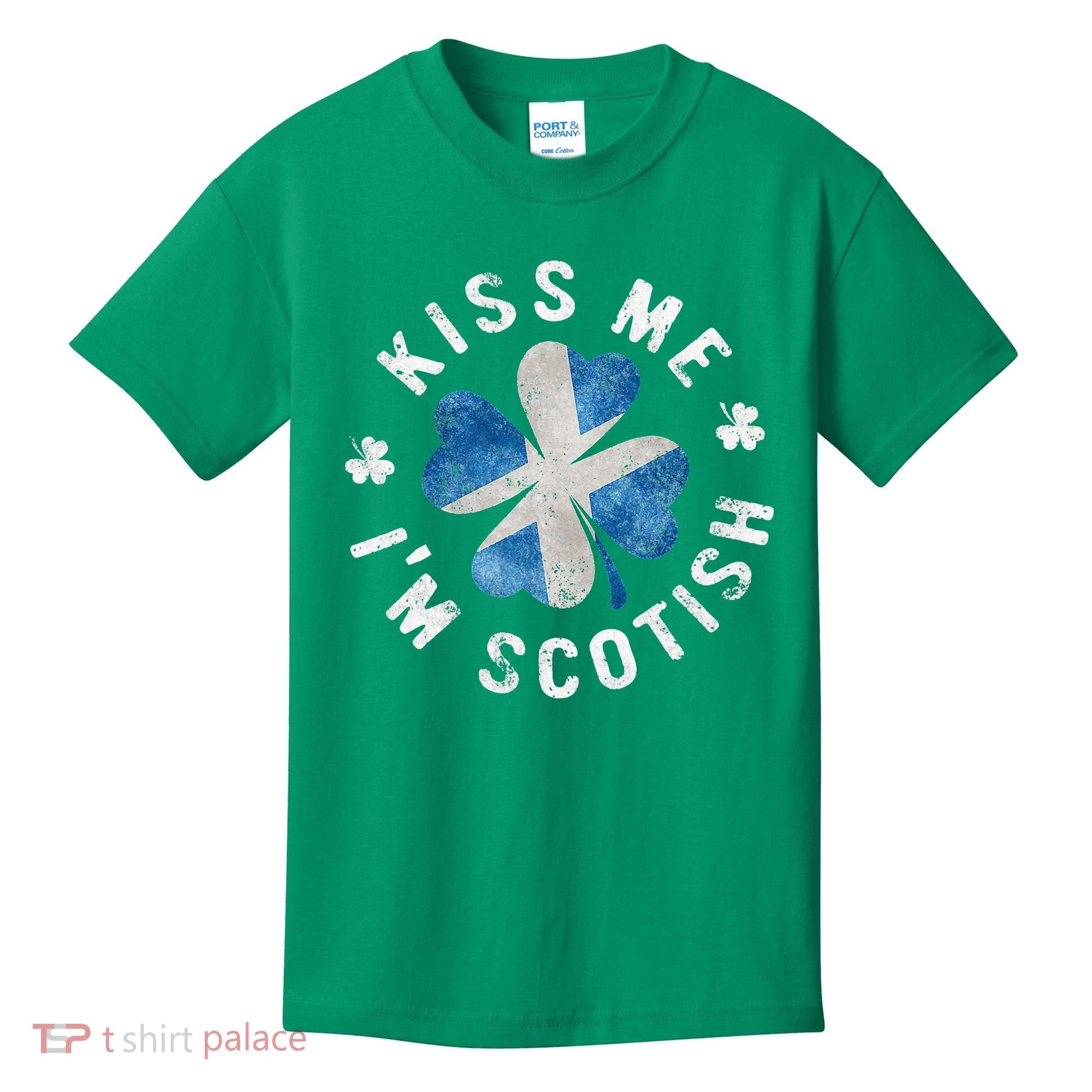Scotland Kissing Me I'm Scottish Tee St Patrick's Day Kids T-Shirt