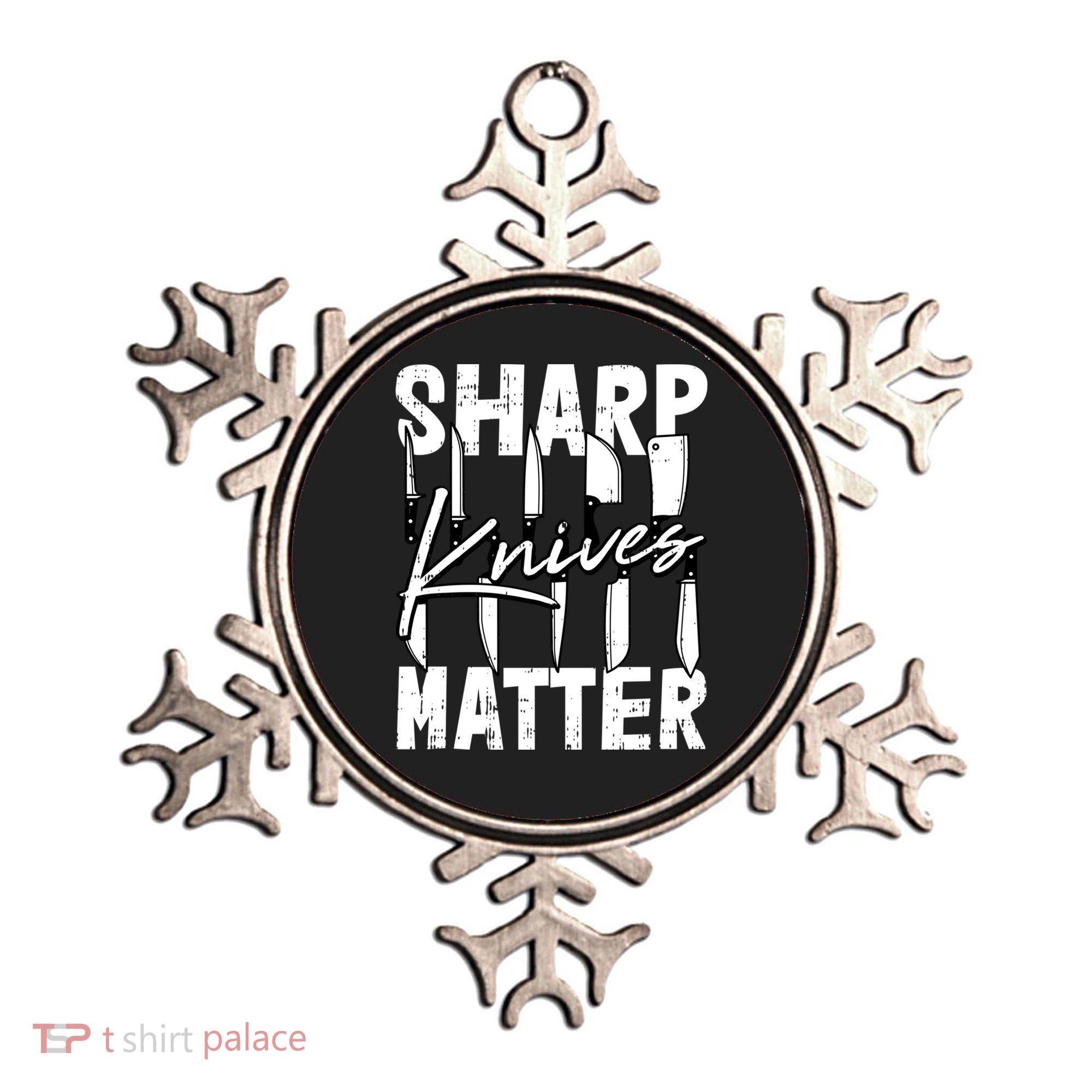 Sharp Knives Matter Motive Cooking Chef Gift Ornament